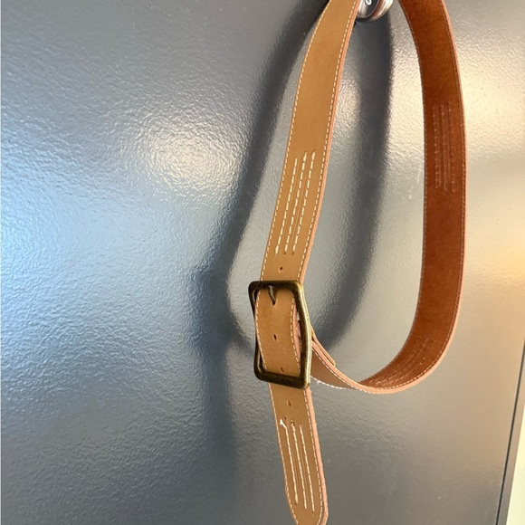 Bed Stu NWT size 38 it’s unisex Tan Leather Belt with Brass Buckle - Picture 7 of 14